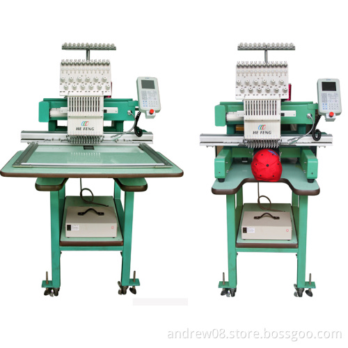 single head computerized embroidery machine for cap & t-shirt